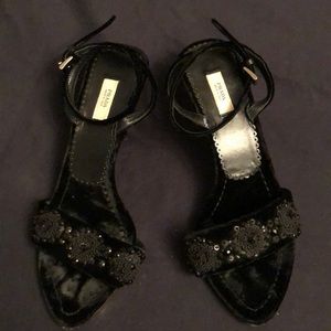 Prada Black Suede heels 35